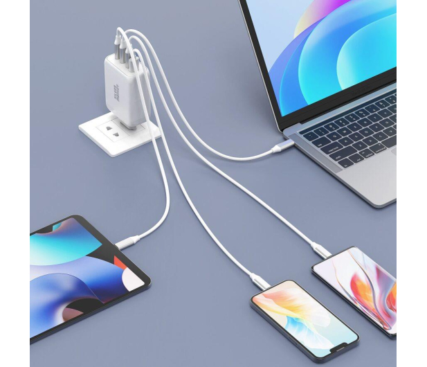 SILVER MONKEY Ładowarka sieciowa GaN 200W USB-C PD + USB 3.0 QC W SMA154 - 1097688 - zdjęcie 5
